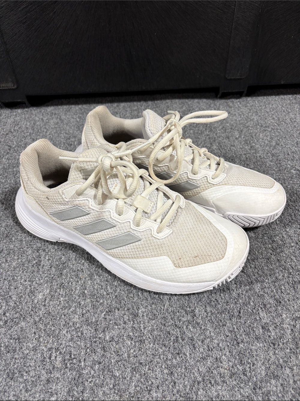 adidas Women's Beige/Off-White Athletic Running Shoes